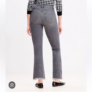 LOFT Kick Crop Gray Jean NWOT